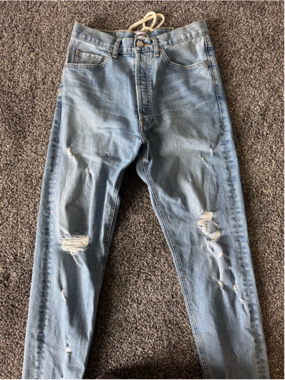 Women's SAMARIA LEAH SIGNATURE LACE-UP 'LEAH' JEANS Light Blue Size 29 - Picture 8 of 16
